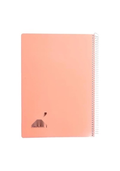 Turuncu A4 Pet Spiralli Karton Kapaklı Defter - 144 Yaprak 124-Pembe