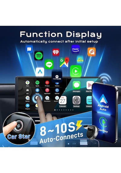 Kablosuz Carplay Adaptörü Carlinkit Mını Ultra3 Tak Ve Çalıştır Kablolu Carplay'i Wireles S Carpla Y Wired And