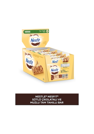 Nestlé Nesfit Sütlü Çikolatalı Ve Muzlu Tam Tahıllı Bar 32 x 23.5 G