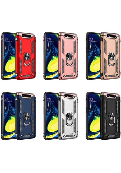 Rba Aksesuar Galaxy Uyumlu A80 Kılıf Rba Vega Kapak - Mavi Mavi