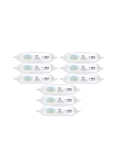 Sleepy Islak Havlu Bio Natural 40'lı 9 Lu Set 360 Yaprak Tekli