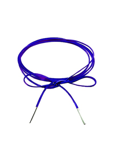 Lacivert Renk Süet Kadın Bağcıklı Choker Kolye Renkli