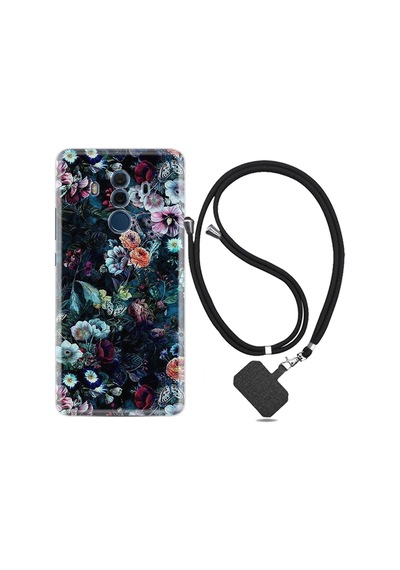 Huawei Mate 10 Pro Kılıf Boyun Askılı Great Flowers 1304