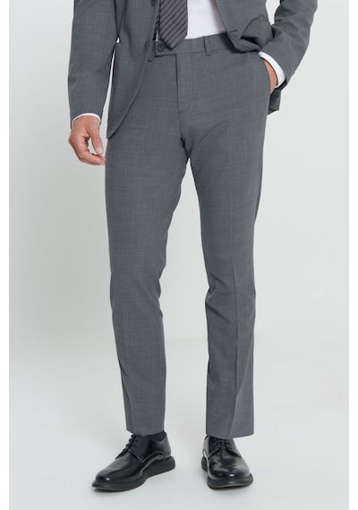 AC&Co / Altınyıldız Classics Erkek Grı Slim Fit Dar Kesim Mono Yaka Yünlü Takım Elbise Grı