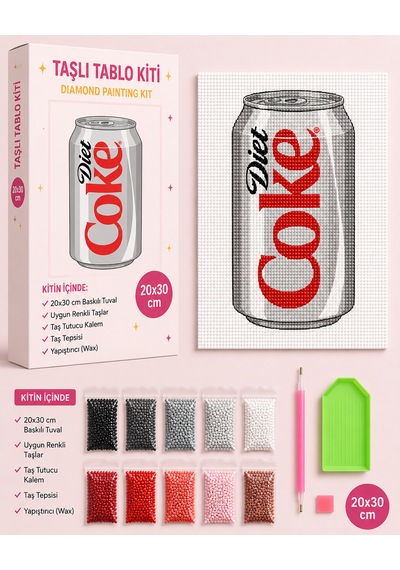 Bedazzling Taşlı Tuval Kiti Küçük Boy Kola 1 Adet