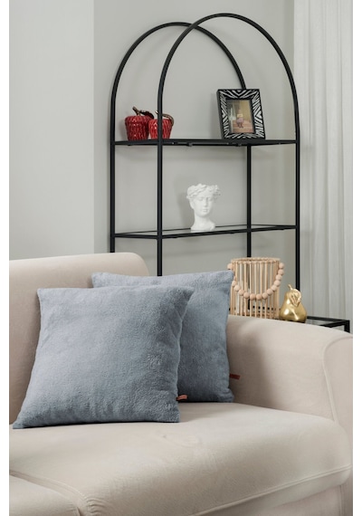 Gri Wellsoft 2'li Hediyelik Dekoratif Kırlent Kılıfı 44x44 Cm