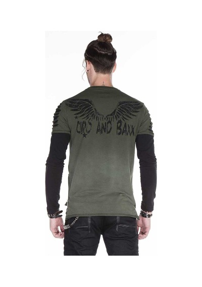 Cipo & Baxx Cl265 Slim Fit Kanat Baskılı Erkek Sweatshirt 001