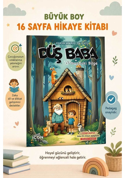 Düş Baba - 16 Sayfa Eğitici Çocuk Hikaye Kitabı - Hediyeli