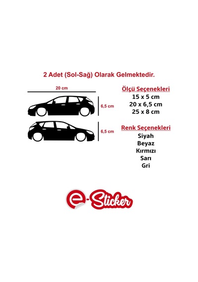 Opel Corsa J Basık Oto Sticker Araba Cam Sticker