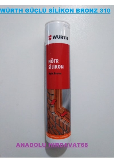 Würth Bronz Renk Silikon Güçlü Silikon Açık Bronz Renk 310 Ml Bronz