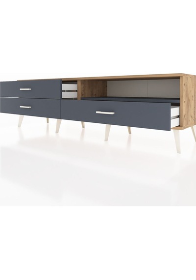 Hyperion Tv Ünitesi Tek Raflı 3 Çekmeceli 176x44x51 Çam-antrasit/antrasit Antrasıt/antrasıt Hyperion Tv Ünitesi Tek Raflı 3 Çekmeceli 176x44x51 Çam-antrasit/antrasit Antrasıt/antrasıt