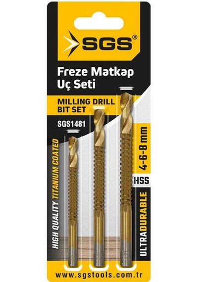 Sgs Freze Matkap Uç Seti 4-6-8 Mm Sgs1481