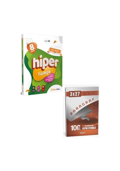 Hiper Zeka 2027 8. Sınıf Hiper Türkçe Konu Anlatımlı Soru Bankası+ Kazandıran Paragraf