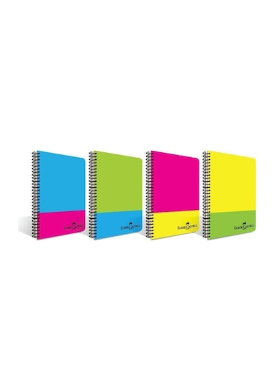 Pp Kapak Neon 80 Yaprak A4 Çizgili Defter 4lü Set