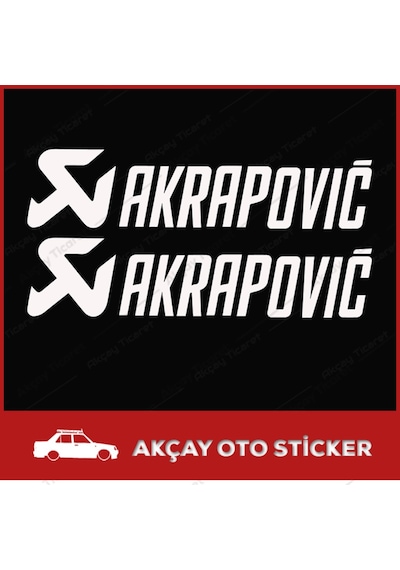 (2 Adet) Akropovic Sticker Akropovic Sticker Motorsiklet Sticker