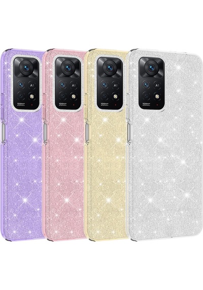 Xiaomi Uyumlu Redmi Note 11 Pro 5g Kılıf Zore Parıltılı Simli Shining Silikon