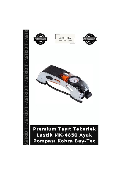 Premium Taşıt Tekerlek Lastik Mk-4850 Ayak Pompası Kobra Bay-tec