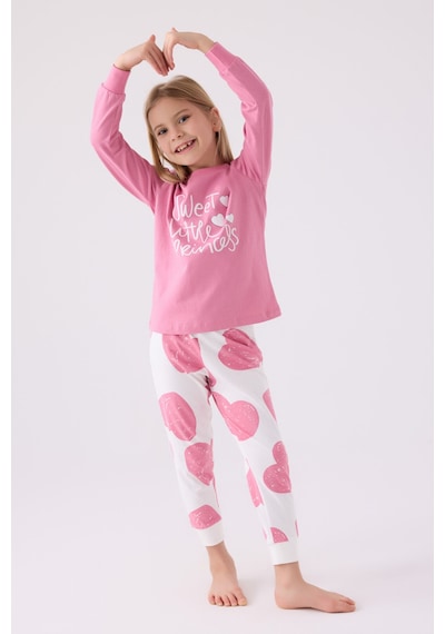 Rolypoly Kız Çocuk Pembe Pijama Takımı Rp3470-c-v1 Pembe