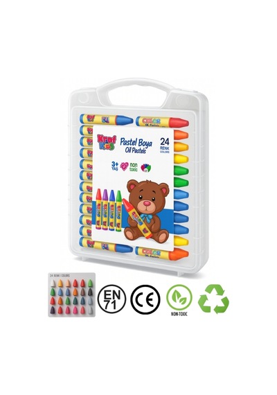 Kids Pastel Boya Çantalı 24'lü 24 Renk