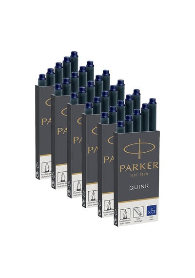 Parker 6x 1950384 Quink Dolma Kalem Için Yedek Kartuş, Uzun Kartu Çok Renkli