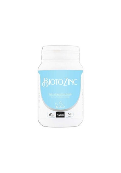 Natur Bioto Zinc Kedi & Köpek Deri ve Tüy Sağlığı 50 Tablet
