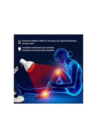 250w Kızılötesi İnfrared Isıtıcılı Fizik Lambası Kırmızı Işık E27 Kalın Duy Diğer