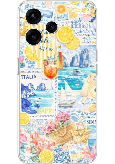 Oppo Reno 15 - Reno 15f Uyumlu La Dolce Vita İtalyan Rüyası Baskılı Silikon Kılıf Renkli
