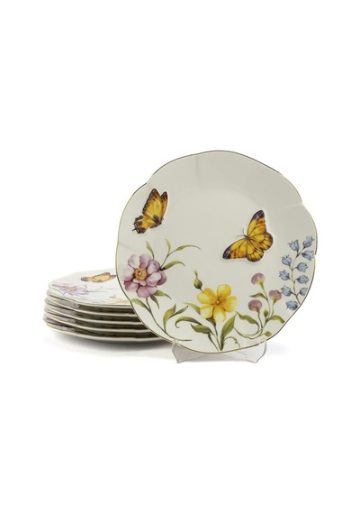 Mariposa 6lı Pasta Tabağı 21cm-7589 Çok Renkli