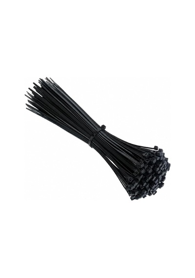 100 Adet Kablo Bağı Plastik Cırt Kelepçe 4,8x350 Mm Siyah Güçlü Kilitleme Kablo Sabitleme Bağı Genel