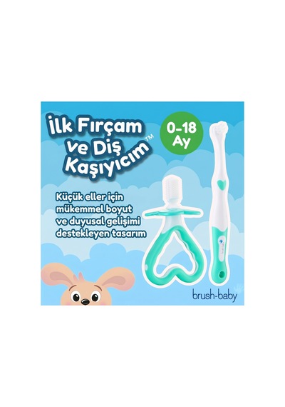 Brush-baby Silikon Diş Fırçası Ve Diş Kaşıyıcı İlk Ağız Bakım Seti 0-18 Ay Diğer