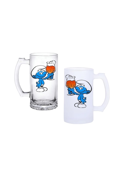 Şirinler Buzlu Ya Da Buzsuz Bira Bardağı 002
