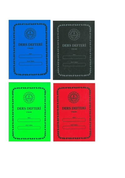 Ders Defteri 8 Derslik Yoklamasız P.p. Kapak 4 Ayrı Renk
