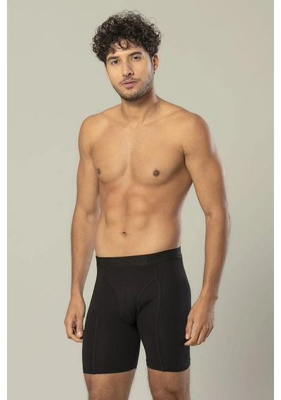 Erkek Uzun Paçalı Likralı Boxer 3lü Paket Erdem 1416 Siyah
