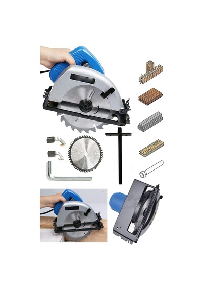 Tr Metal Çift Dişli Sistem Bakır Motor Ahşap Sunta Kesme Daire Testere Makinesi 4200 Watt 185 Mm