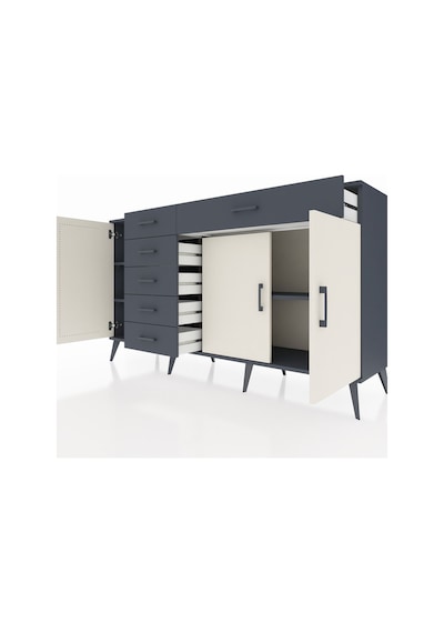 Hyperion Konsol 3 Raflı 6 Çekmeceli 3 Kapaklı 176x44x99 Antrasit- Antrasit-aytaşı/antrasit Hyperion Konsol 3 Raflı 6 Çekmeceli 3 Kapaklı 176x44x99 Antrasit- Antrasit-aytaşı/antrasit