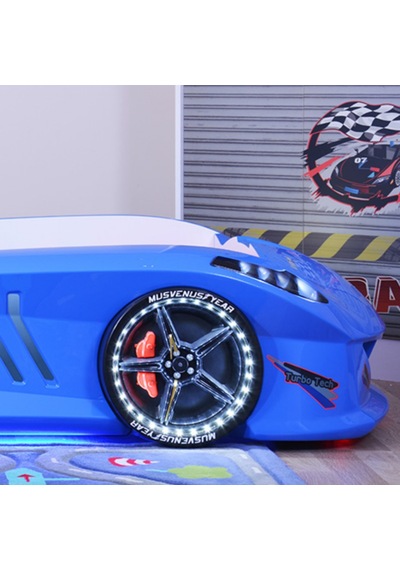 Arabalı Yatak, Jaguar Rüzgarlıklı Full Ledli Arabalı Yatak - Mavi 1 Adet Comfort Yatak Arabalı Yatak, Jaguar Rüzgarlıklı Full Ledli Arabalı Yatak - Mavi 1 Adet Comfort Yatak