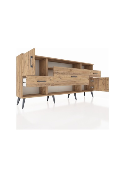 Arges Konsol 3 Raflı 3 Çekmeceli 2 Kapaklı 176x30x83 Çam-çam/çam Çam/çam Arges Konsol 3 Raflı 3 Çekmeceli 2 Kapaklı 176x30x83 Çam-çam/çam Çam/çam