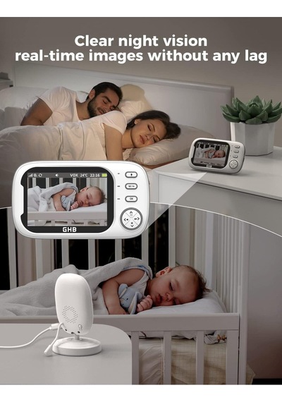 Bebek Monitörü Kamera, 3.5 Inç Video, Vox Modu, Gece Görüşlü, Interkom Ve Ninniler