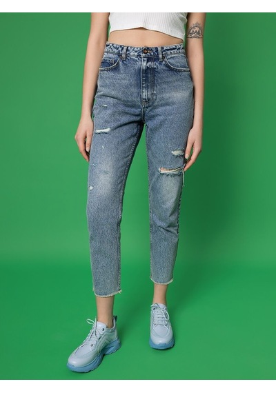LOFT Mom Regular Fit Kadın Pantolon Lf2032568 Q1.v1 Denim