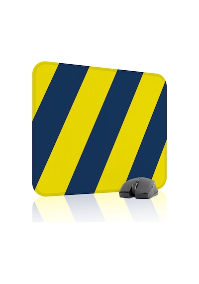 Sarı Lacivert 48x40 Xl Taraftar Gaming Oyuncu Mouse Pad Kaymaz Taban Büyük Klavye Fare Altlığı Şerit