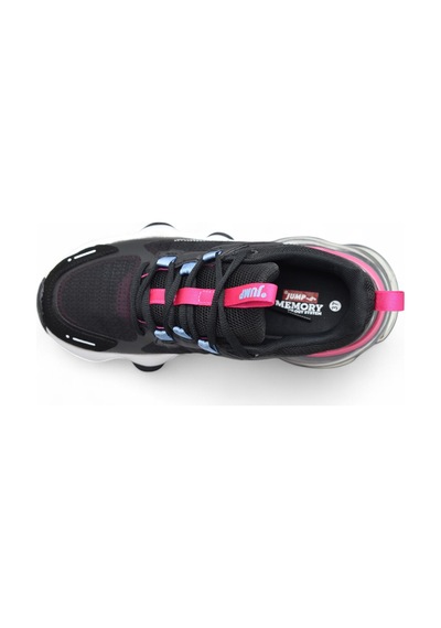 30906 Rahat Ortopedik Taban Günlük Unisex Spor Ayakkabı Balon Taban Siyah