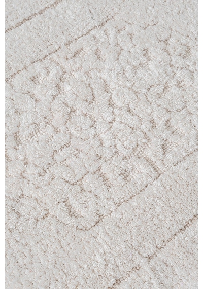 Lilly 2'li Pamuk Banyo Paspas Seti Yumuşak Dokulu Krem Yıkanabilir 60x100 + 60x50cm, Ll001w