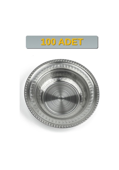 Binbir Trend 14 Cm Yanaklı Krom Çelik Çerez Ve Kahvaltılık Kasesi 160 Ml Meze, Bal-kaymak Kasesi -kase1410 100 Adet
