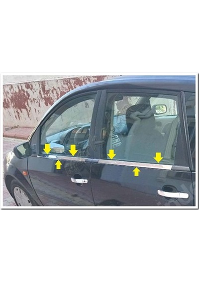 Woc Chrome Ford Fiesta Krom Cam Çıtası 2002-2008 4 Parça  Paslanma