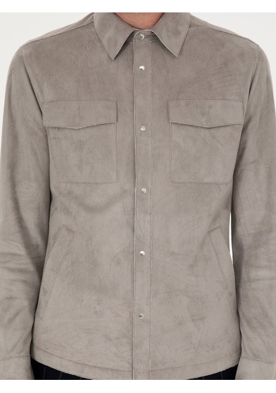 Cacharel Erkek Taş Deri Mont 50288727-vr049 Gri