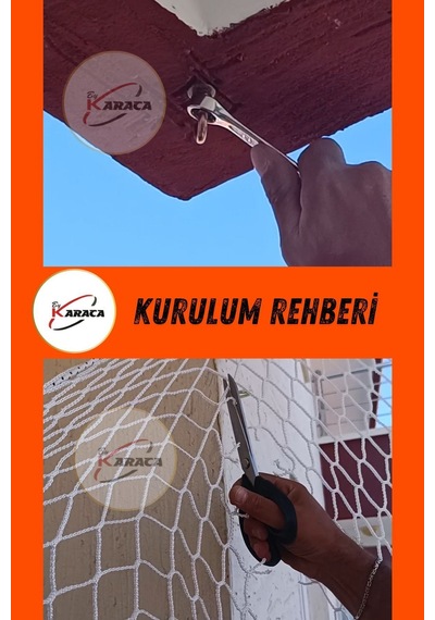 Kedi Balkon Güvenlik Filesi 2.5x14 Metre 3mm İp Kalınlığı 4x4 Gözenekli