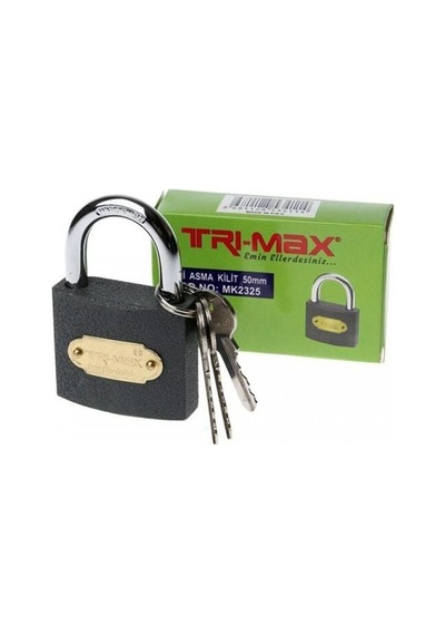 Tri-max Gri Döküm Asma Kilit 38 Mm Mk2324 Baytec