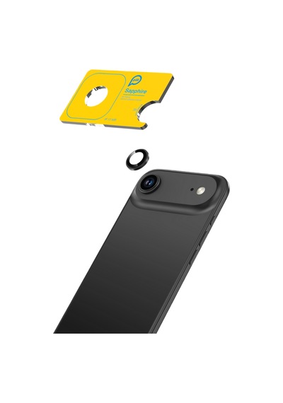 Piili Apple iPhone Uyumlu 17 Air Siyah Safir Lens Koruyucu