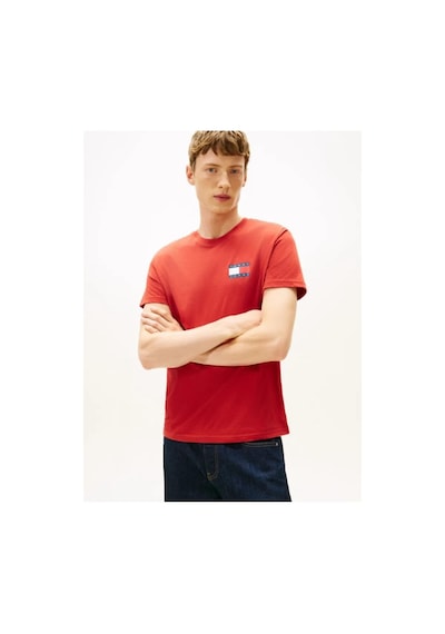 Tommy Hilfiger Tjm Slım Essentıal Flag Tee Ext Erkek Kırmızı T-shirt - Dm0dm20740-12816 Siyah