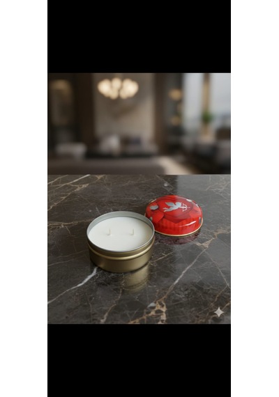 Boho Bloom Gül & Yasemin Kokulu El Yapımı Soya Mumu Happy Blaze Candle Koyu Bordo